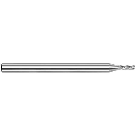 Harvey Tool 5/64 in. dia. x 0.02 in. Radius x 13/32 Carbide Corner Radius End Mill for Aluminum Alloys, 3 Flute 838278